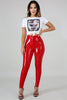 goPals sexy red PU pants. 